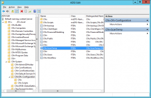 ADSI Edit > CN=System > CN=Dfs-Configuration