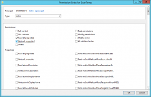 Advanced Permission Entry on Server 2012